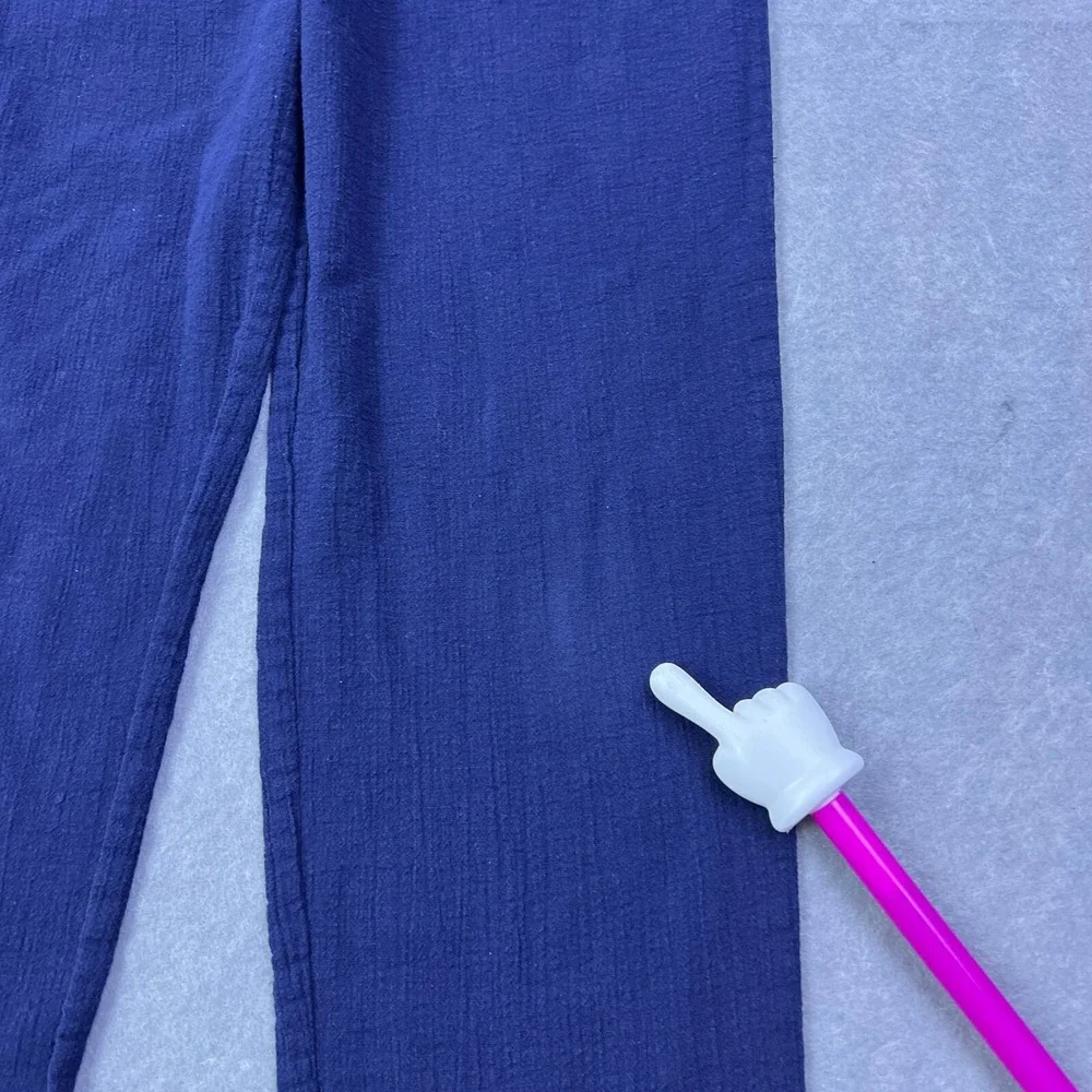 J.Crew Pants Womens‎ Small Blue Airy Gauze Textured Pants Drawstring Pockets